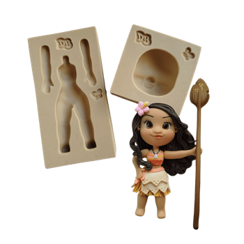 Molde de Silicone Menina da Ilha - Cód 1704