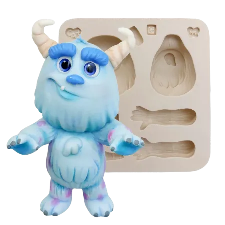 Molde de Silicone Monstro Azul G - cód 1764