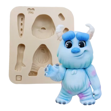 Molde de Silicone Monstro Azul M - cód 1763