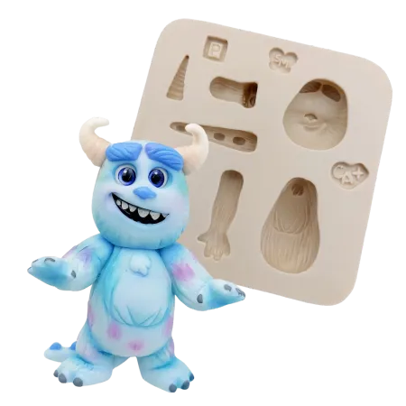Molde de Silicone Monstro Azul P - cód 1762