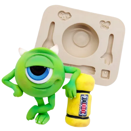 Molde de Silicone Monstro Verde M - cód 1760