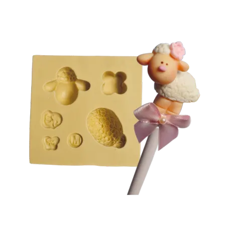 Molde de Silicone Ovelhinha Paixão M - Cód 2246