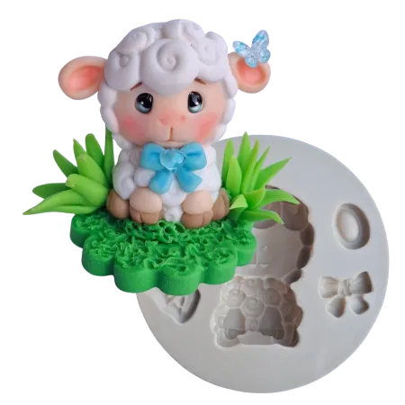 Molde de Silicone Ovelhinha Rococó Cut - Cód 2235