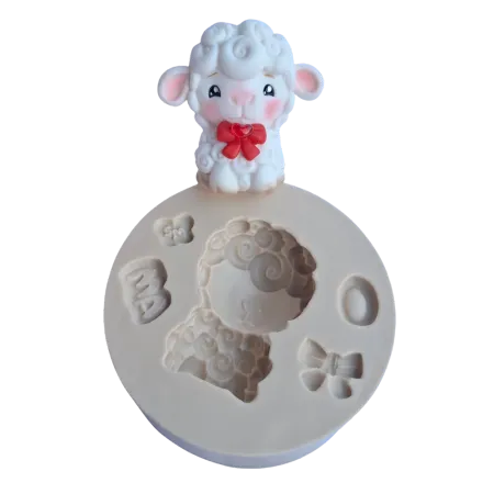 Molde de Silicone Ovelhinha Rococó Cut - Cód 2235