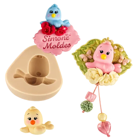 Molde de Silicone Passarinho Doces Momentos modelo 2