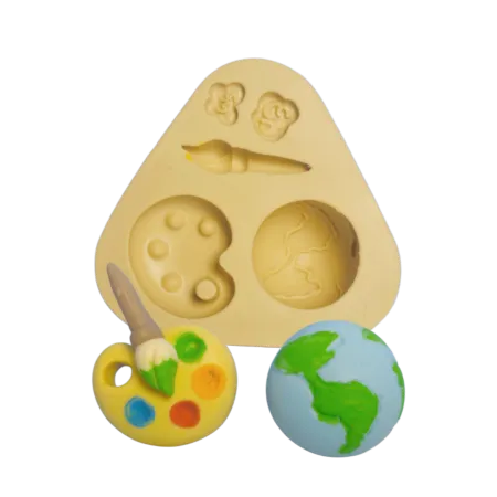 Molde de Silicone Pintando o Mundo Paixão - Cód 2248