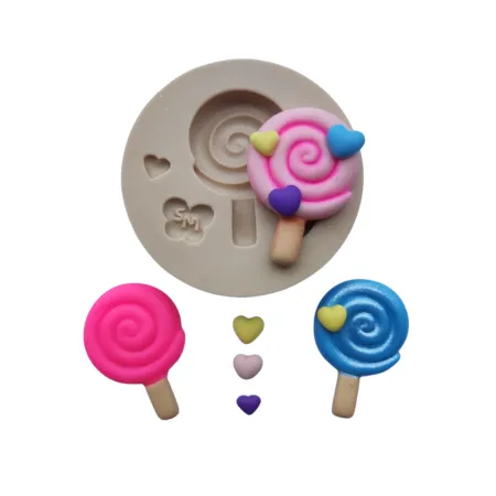 Molde de Silicone Pirulito Espiral - Cód 003