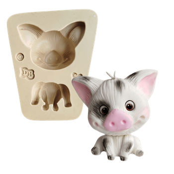 Molde de Silicone Porquinho da ilha G - Cód 1687