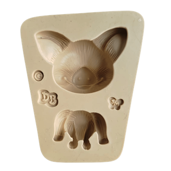 Molde de Silicone Porquinho da ilha G - Cód 1687