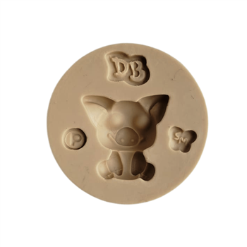 Molde de Silicone Porquinho da ilha P - Cód 1685