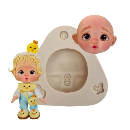 Molde de Silicone Rostinho Expressão Halana G  - Cód 1782