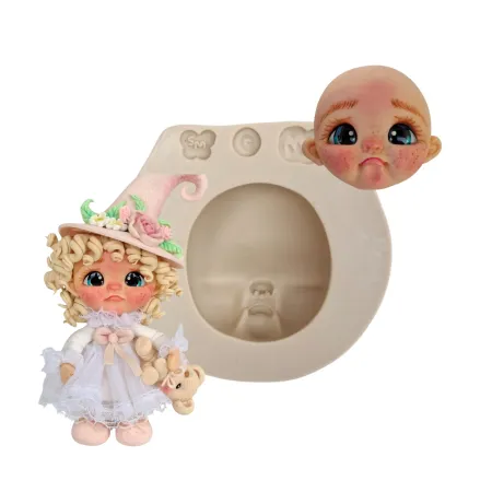 Molde de Silicone Rostinho Expressão Laurinha G  - Cód 1770