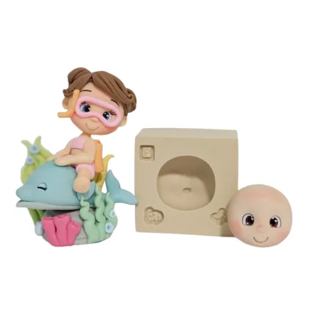 Molde de Silicone Rostinho Narizinho Paixão P - Cód 2173