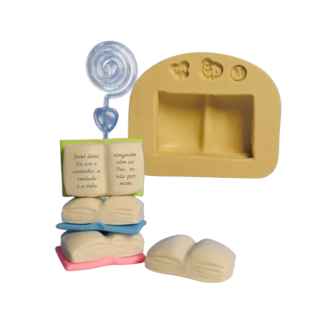Molde de Silicone Temas Biblicos Paixão - Páginas de Livro ou Biblia M - Cód 2243