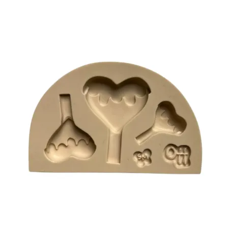 Molde de Silicone Trio Picolé do Amor  - Cód 2093