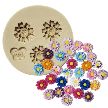 Molde de Silicone Flor bem-me-quer - P - cód 1521