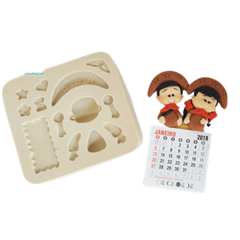 Molde de Silicone Nordestinos Micro - Cód 495