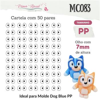 Olhos Resinados - Dog Blue - PP