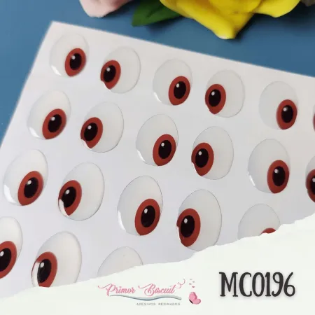 Olhos Adesivos  Resinados MC0196 Tam G