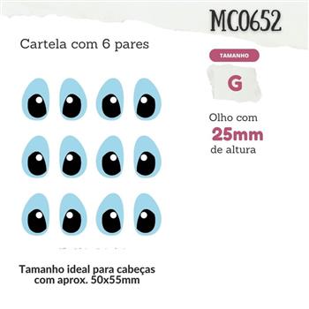 Olhos Resinados - Olhos stitch G - 25mm