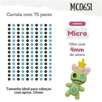 Olhos Resinados - Olhos xepa - 4 mm