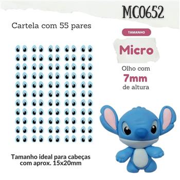 Olhos Resinados - Olhos stitch - 7mm