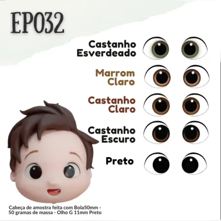 Olhos Resinados - EP032 G 11mm