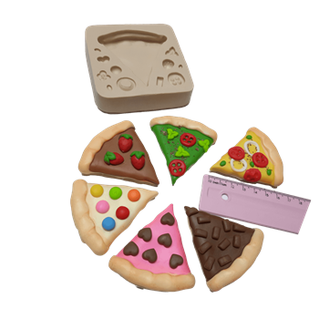 Molde de Silicone para Biscuit PG Porta Guardanapo Pizza - Cód 1018