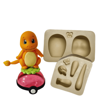 Molde de Silicone Poke Paixão Luxo - Charmander - Cód 1184