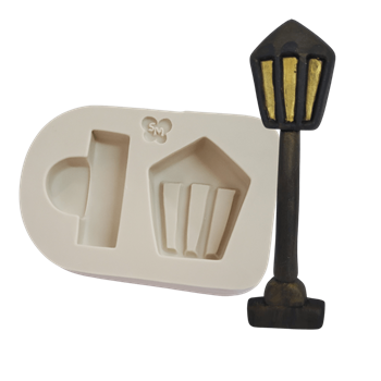 Molde de Silicone Poste de Luz - cód 1589