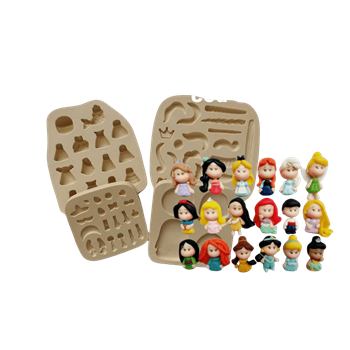 Molde de silicone Princesas Mini Paixão Combo cód 310