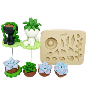 Molde de Silicone Suculentas Lovers da Van - Cód 700