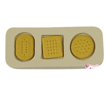 Molde de silicone Trio de Bolachas - cód 337