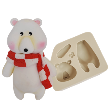 Molde de Silicone Urso polar - Cód 1604