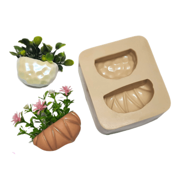 Molde de Silicone Vasinhos de parede Texturizado P Modelo 2 - Cód 769