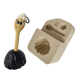 Molde de Silicone Vassoura Encantada Luxo Paixão - Cód 1176