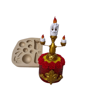 Molde de Silicone Vela Encantada Luxo Paixão - Cód 1173