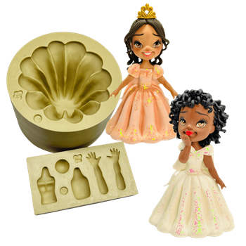 Molde de Silicone Vestido Princesa Encantada M - Cód 1541