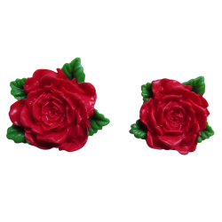 Molde de silicone - Rosas com folhas cód 176
