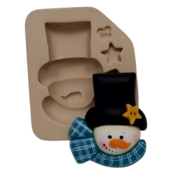 Molde de Silicone Rosto Boneco de Neve Country - Cód 929
