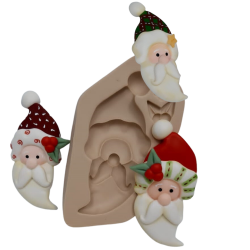 Molde de Silicone Rosto Noel Country - Cód 928