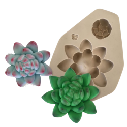 Molde de Silicone Suculenta 3D - Cód 1345
