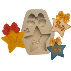 Molde de Silicone Tag Estrela Paz - Cód 1114