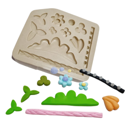 Molde de Silicone Trolls Paixão Acessórios Floral - Cód 1316