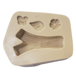 Molde de Silicone Tronco com Flores - Cód 029