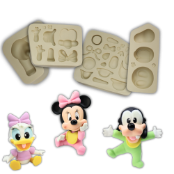Molde de Silicone Turminha Baby - G - Cód 1282