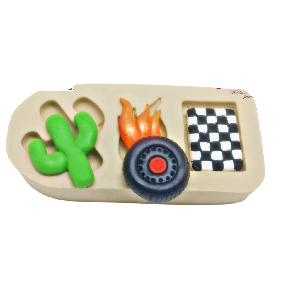 Molde de Silicone Aplique Acessório carro 2 - Cód 405