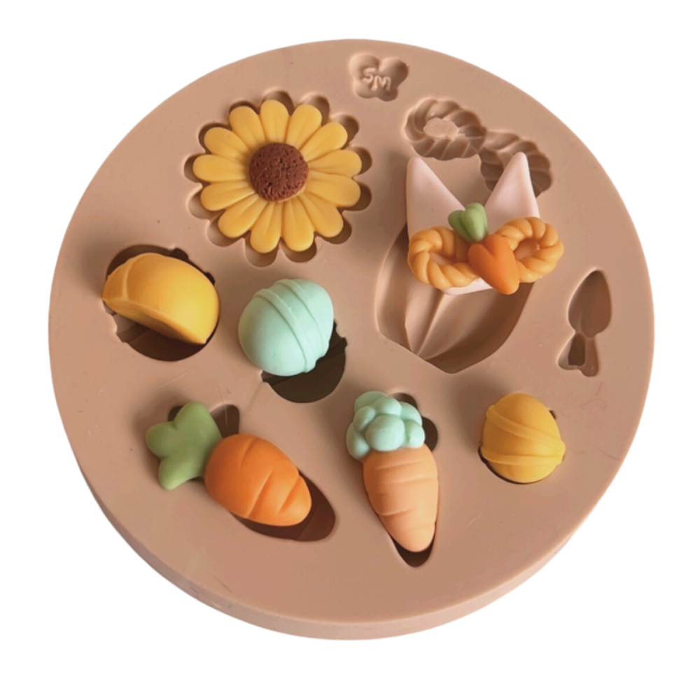 Molde de Silicone Acessórios de Páscoa - cod 1423