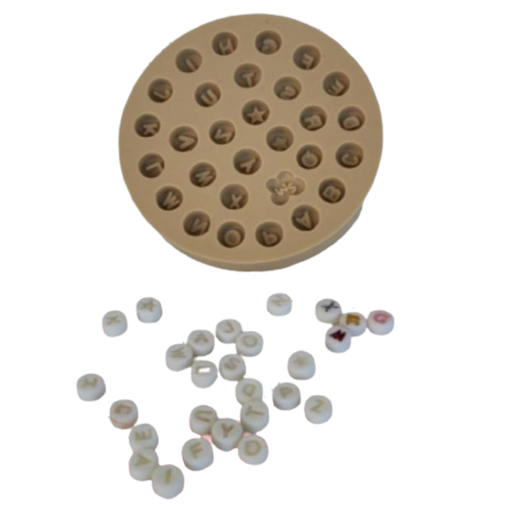 Molde de Silicone Alfabeto Bolinha - P - Cód 1070