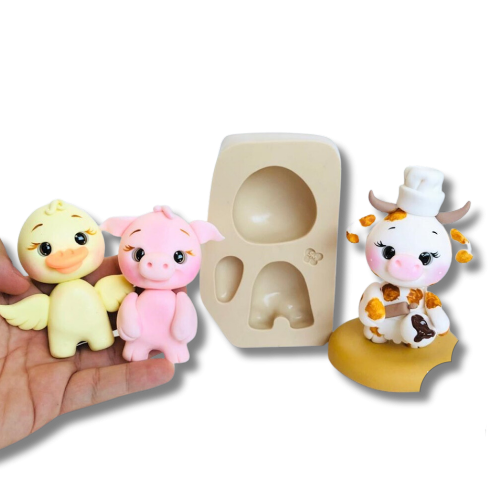 Molde de Silicone Animalzinho em Pé M
